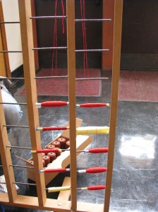 Spool rack used for filling shuttles